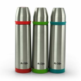 Mr. Coffee Altona 3 Piece 15 Ounce Stainless Steel Thermal Travel Bottles in Assorted Colors