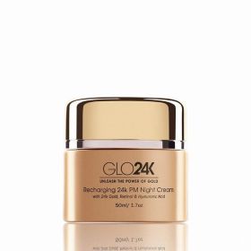 Recharging 24k PM Night Cream with 24k Gold, Retinol & Hyaluronic Acid (Pack of 1)