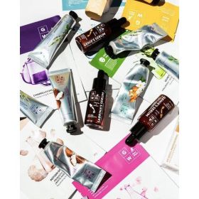 VIP Bundle: Vitamin C Serum, Biocellulose  Sheet Facial Mask, Hand Cream with Shea Butter & Mango, Foot Mask & Hair Mask (Pack of 1)