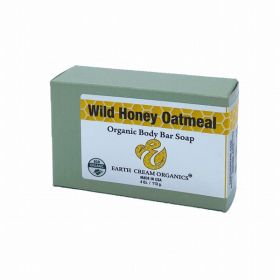 Organic Body Bar Soap, Wild Honey Oatmeal 3 pack (Pack of 3)