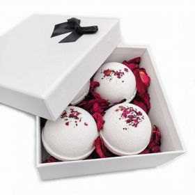 Vanilla bath bomb with salsa on top (Pack of 1)